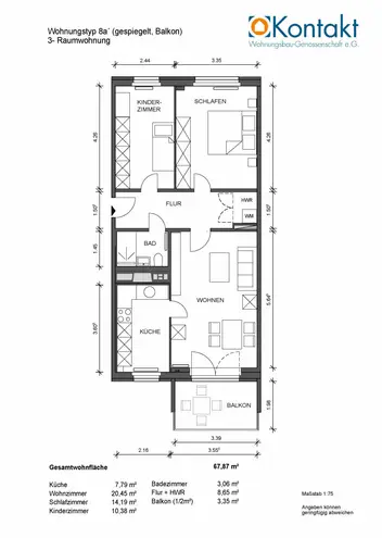 3 room apartment with 68 m² in Leipzig – Photo 2