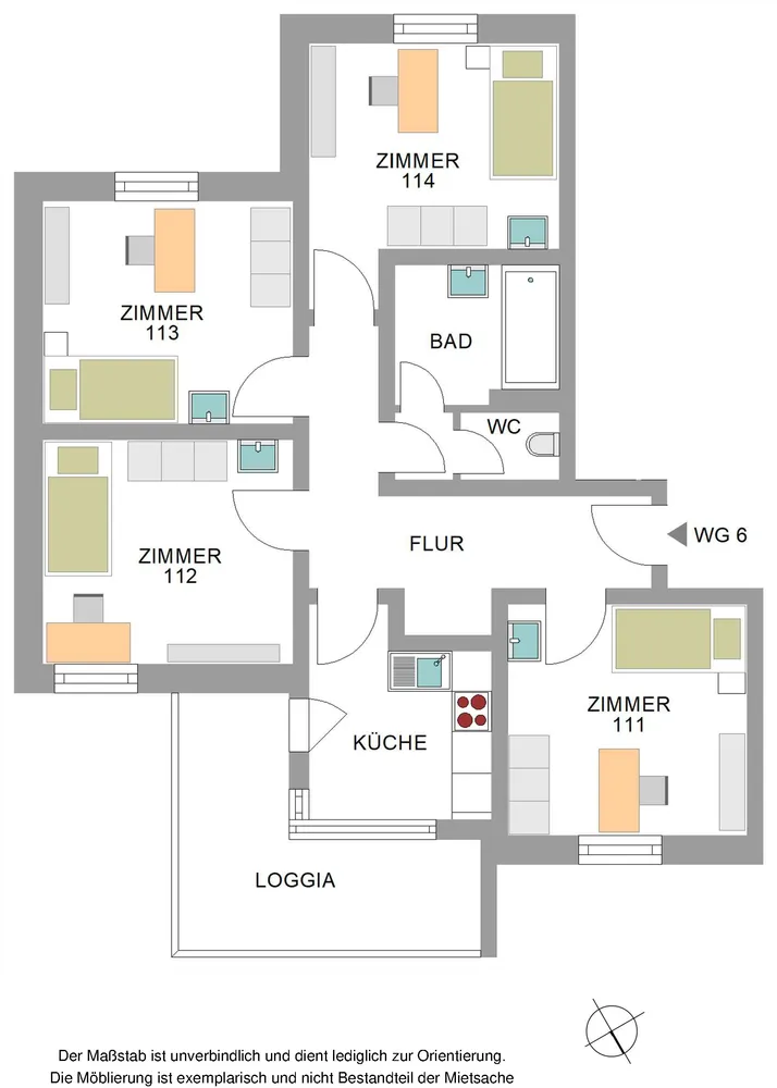 1 Zimmer Wohnung mit 19 m² in Bielefeld – Bild 2