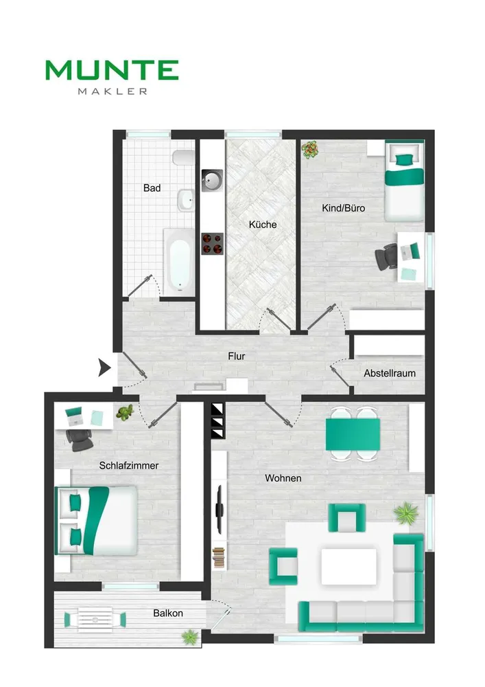3 Zimmer Wohnung mit 82 m² in Braunschweig – Bild 9