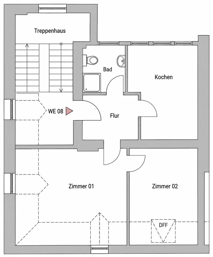 2 Zimmer Wohnung mit 47 m² in Krefeld – Bild 7