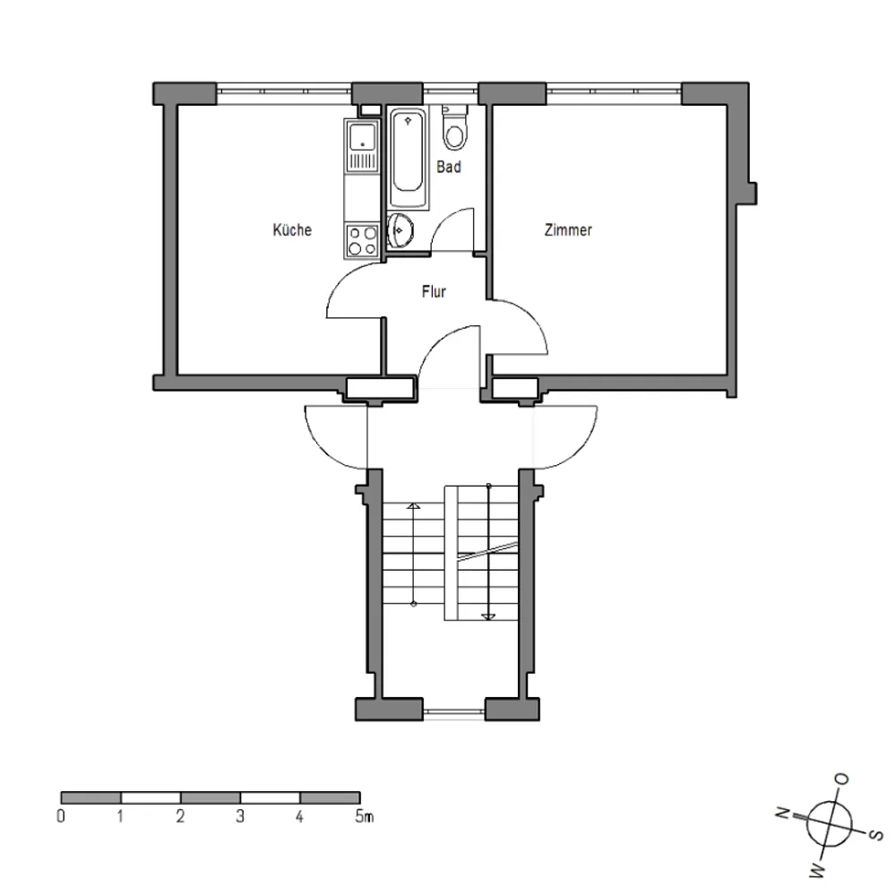 1 room apartment with 37 m² in Bielefeld – Photo 6