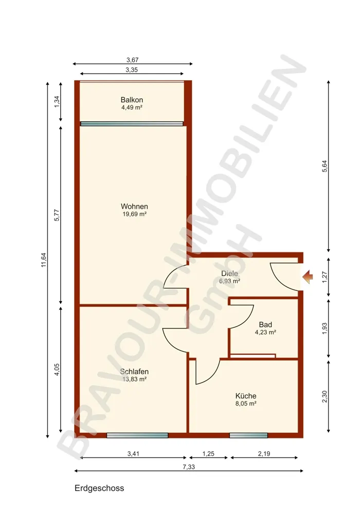 2 Zimmer Wohnung mit 56 m² in Köln – Bild 8