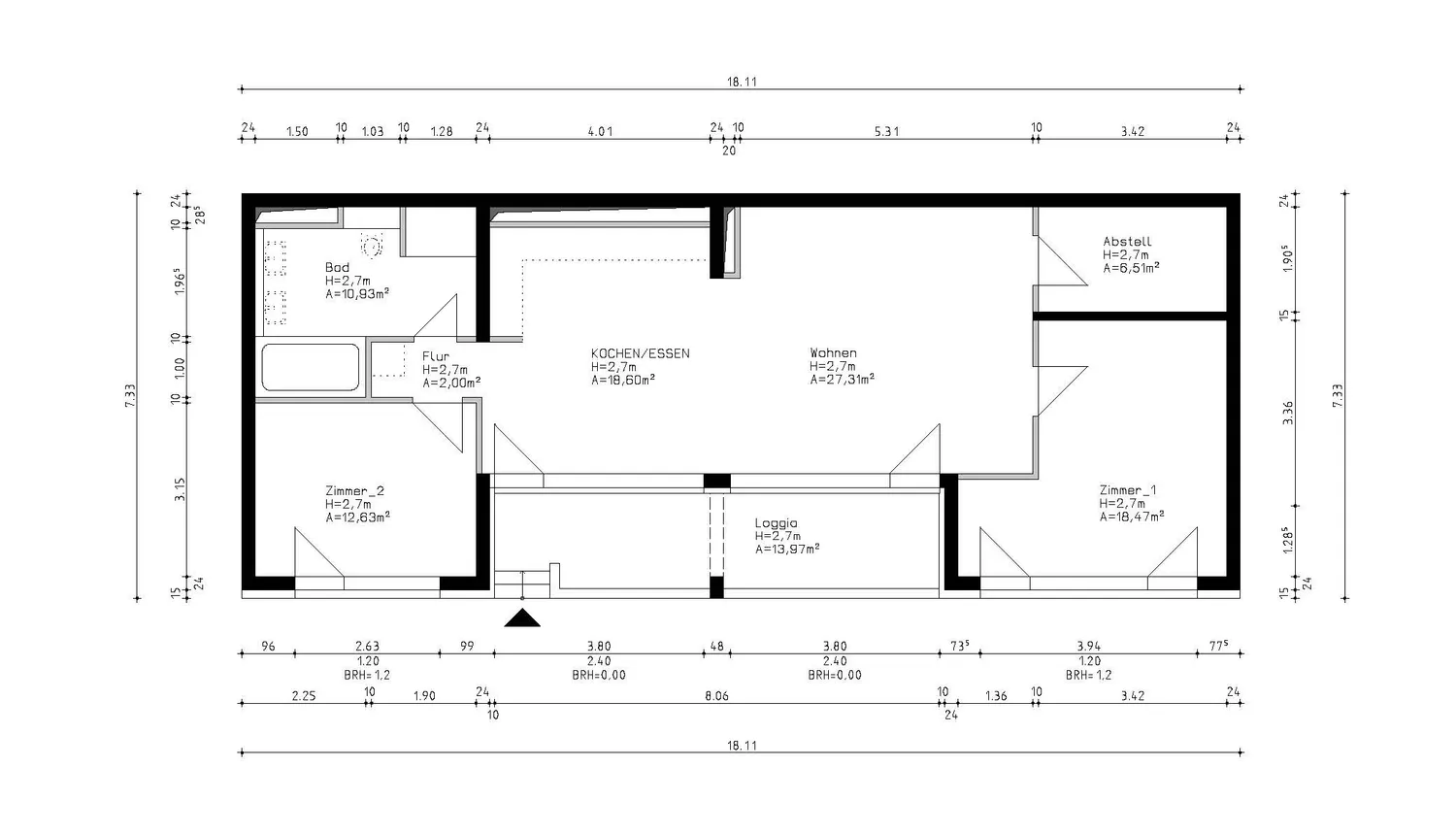 3 Zimmer Wohnung mit 103 m² in Frankfurt am Main – Bild 3