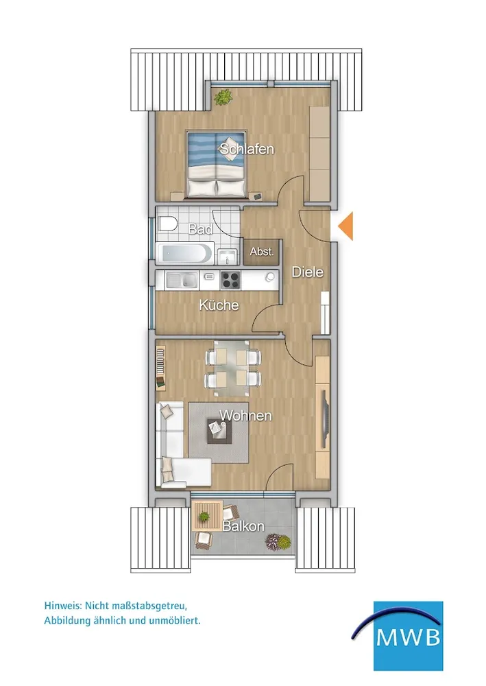 2 Zimmer Wohnung mit 60 m² in Mülheim an der Ruhr – Bild 2