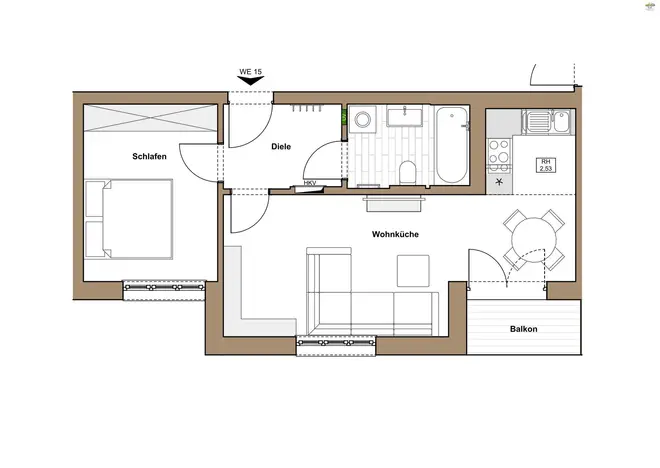 2 Zimmer Wohnung mit 50 m² in Dresden – Bild 2