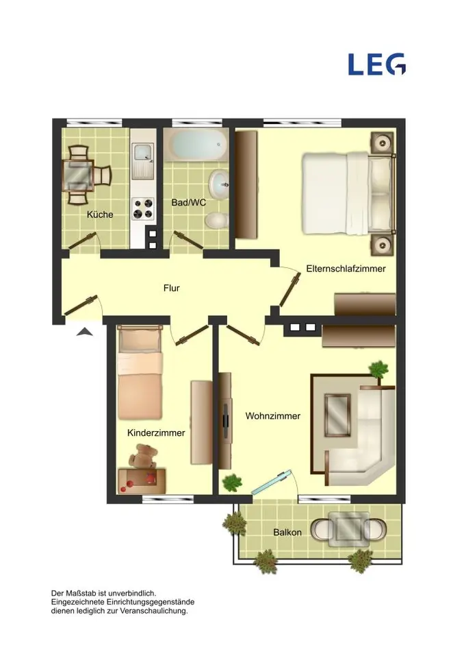 3 Zimmer Wohnung mit 60 m² in Osnabrück – Bild 3