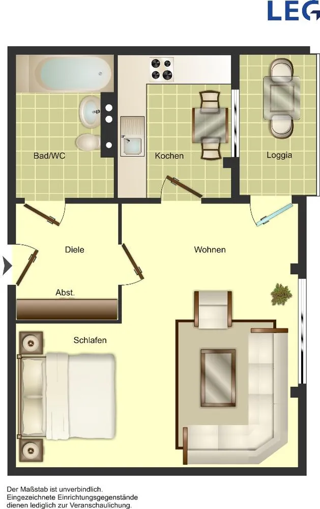 1 Zimmer Wohnung mit 43 m² in Solingen – Bild 2