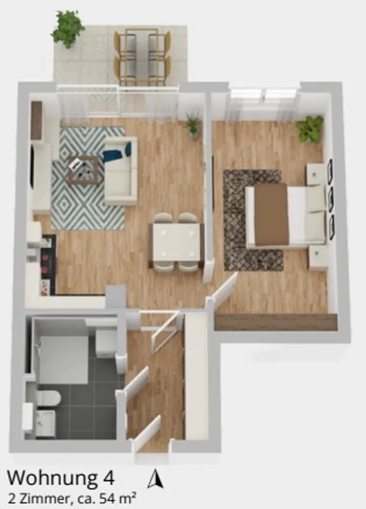 2 Zimmer Wohnung mit 54 m² in Münster – Bild 9