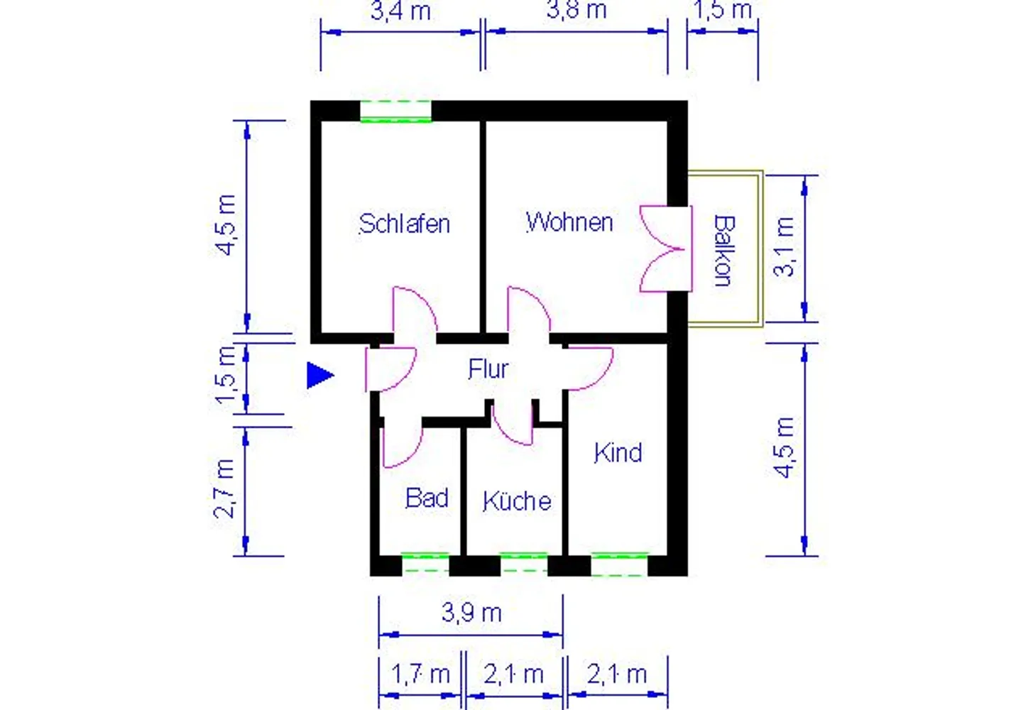 3 Zimmer Wohnung mit 60 m² in Magdeburg – Bild 8