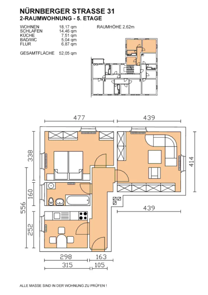 2 Zimmer Wohnung mit 52 m² in Dresden – Bild 2