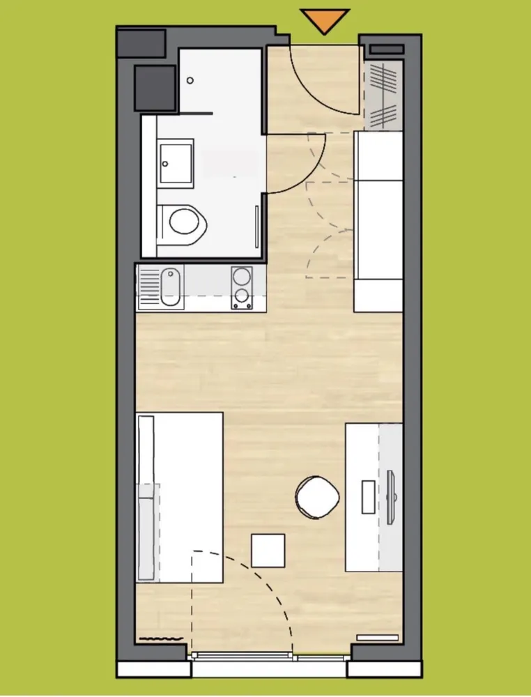 1 Zimmer Wohnung mit 24 m² in Frankfurt am Main – Bild 3