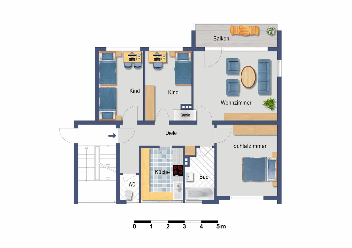4 Zimmer Wohnung mit 80 m² in Köln – Bild 3
