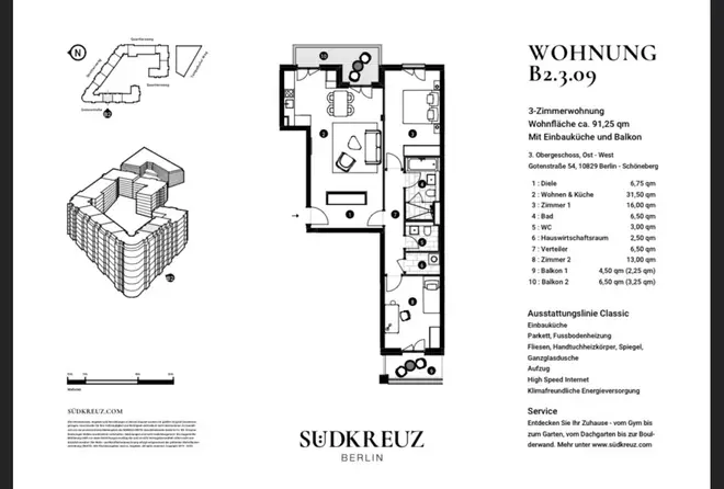 3 Zimmer Wohnung mit 93 m² in Berlin – Bild 4