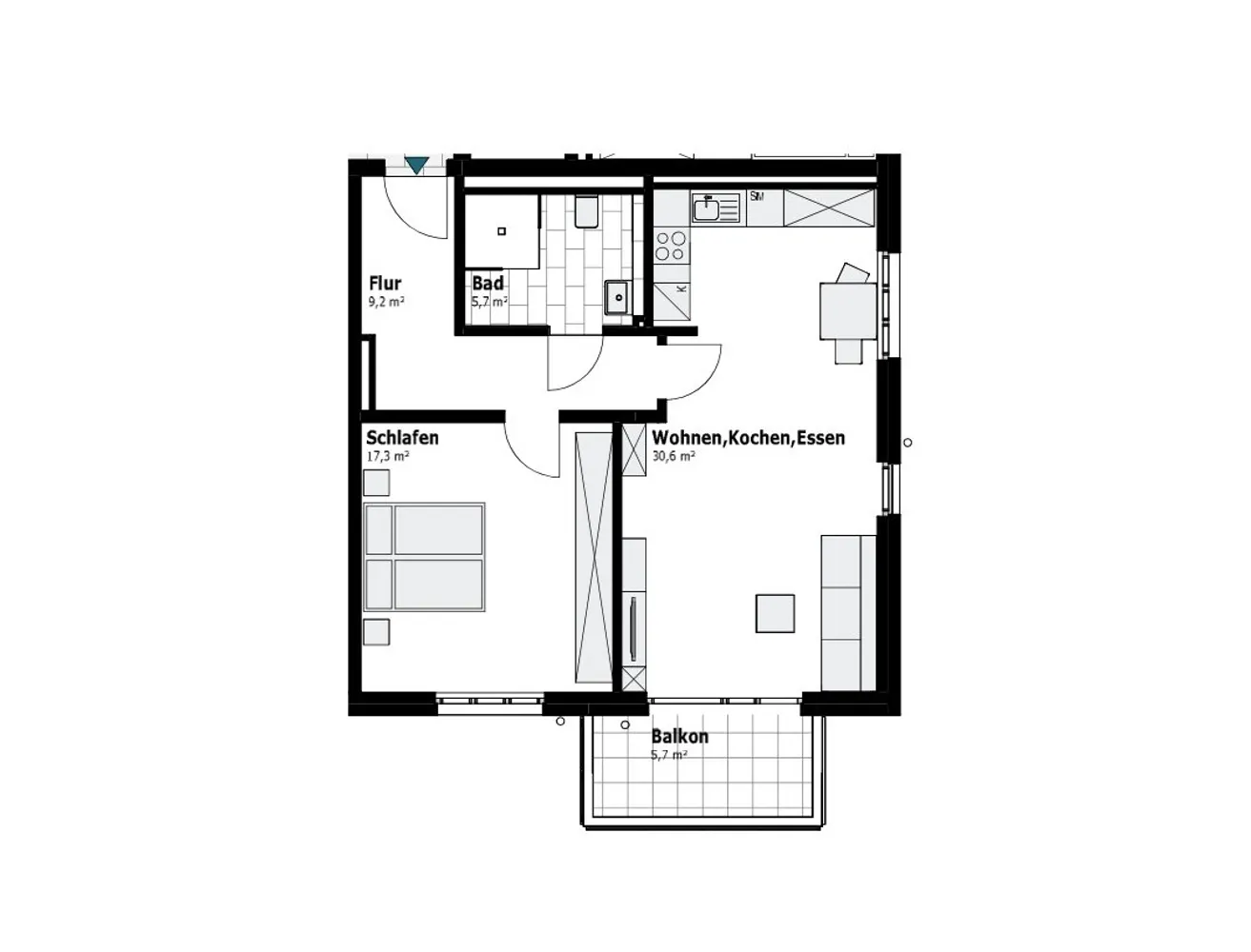 2 room apartment with 67 m² in Duisburg – Photo 1