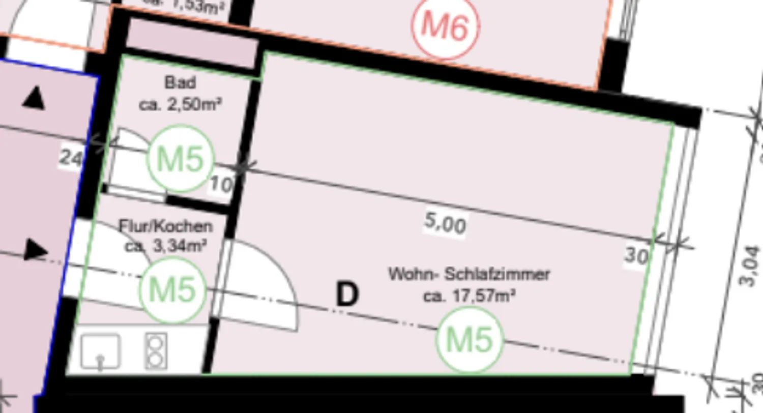 1 Zimmer Wohnung mit 27 m² in Mainz – Bild 1