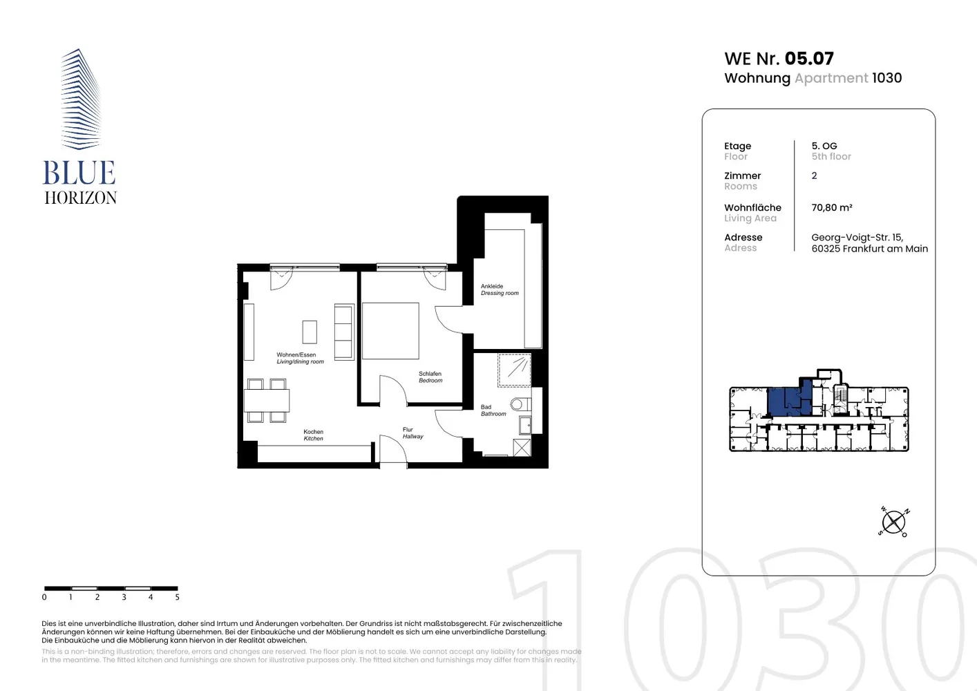 2 room apartment with 71 m² in Frankfurt am Main – Photo 5