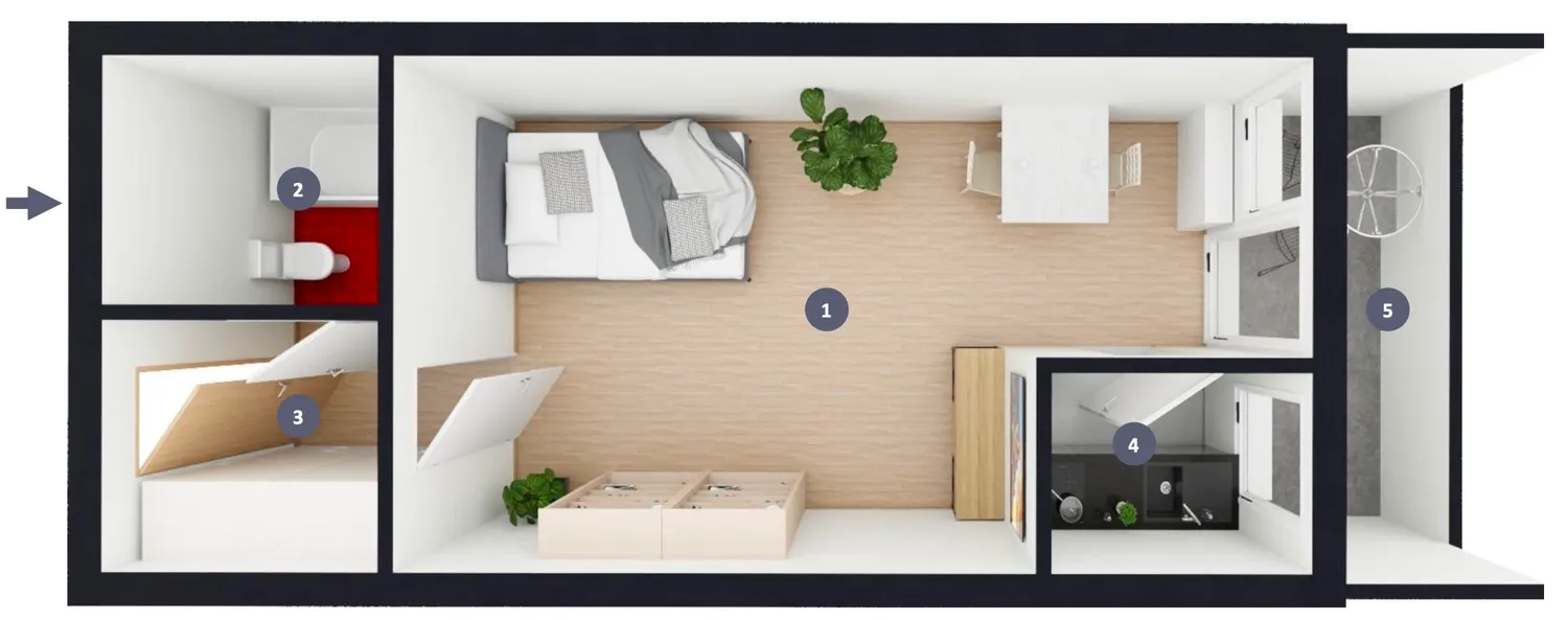 1 Zimmer Wohnung mit 32 m² in München – Bild 8
