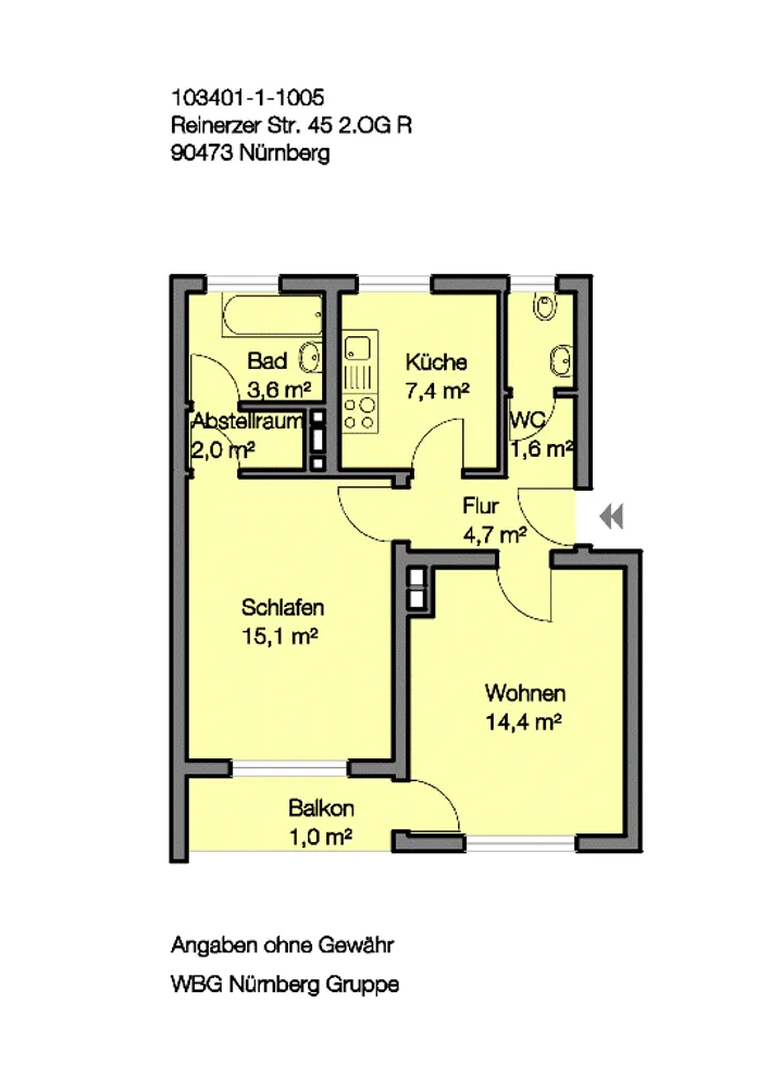 2 Zimmer Wohnung mit 50 m² in Nürnberg – Bild 10