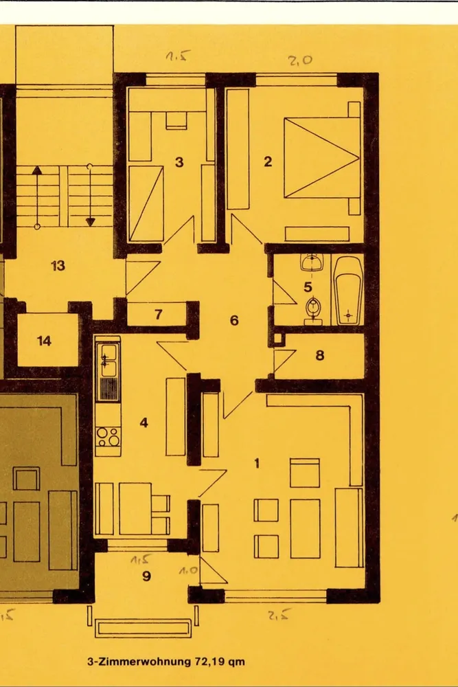 3 Zimmer Wohnung mit 72 m² in Nürnberg – Bild 1