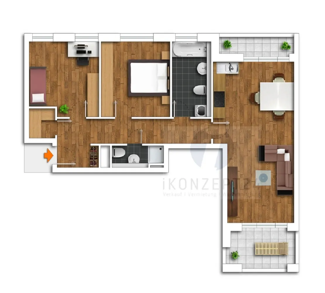 3 Zimmer Wohnung mit 89 m² in Dresden – Bild 2