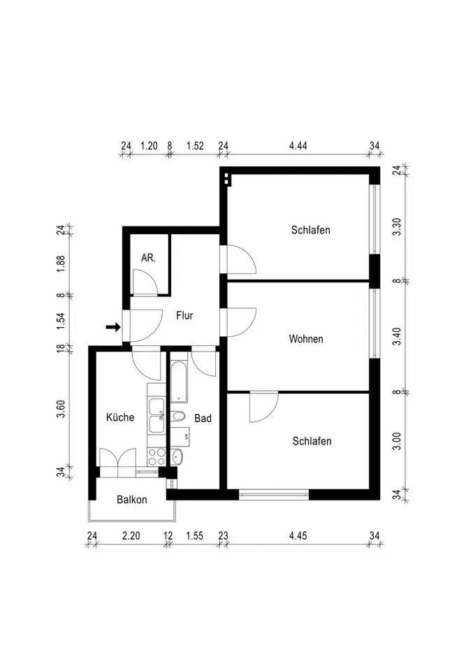 3 room apartment with 72 m² in Magdeburg – Photo 3