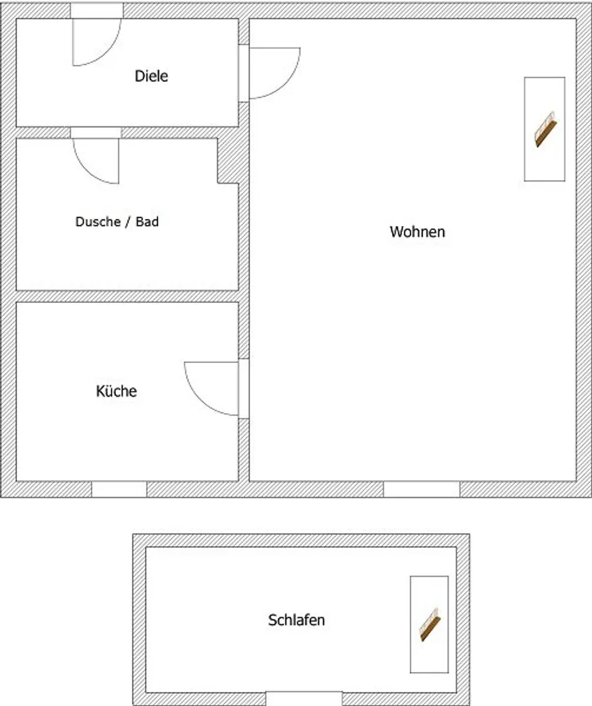 1 room apartment with 29 m² in Chemnitz – Photo 10