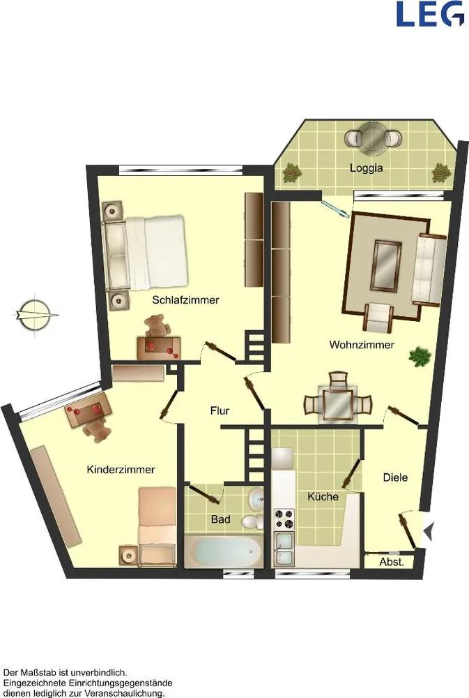 3 Zimmer Wohnung mit 67 m² in Solingen – Bild 2