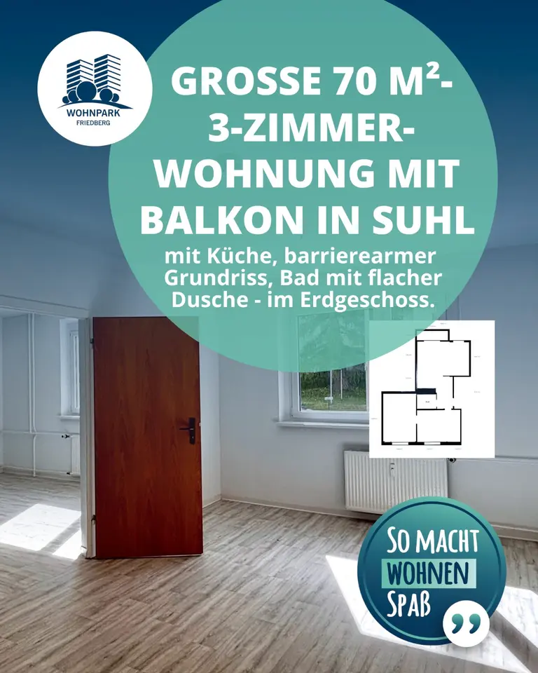 3 Zimmer Wohnung mit 70 m² in Suhl – Bild 5