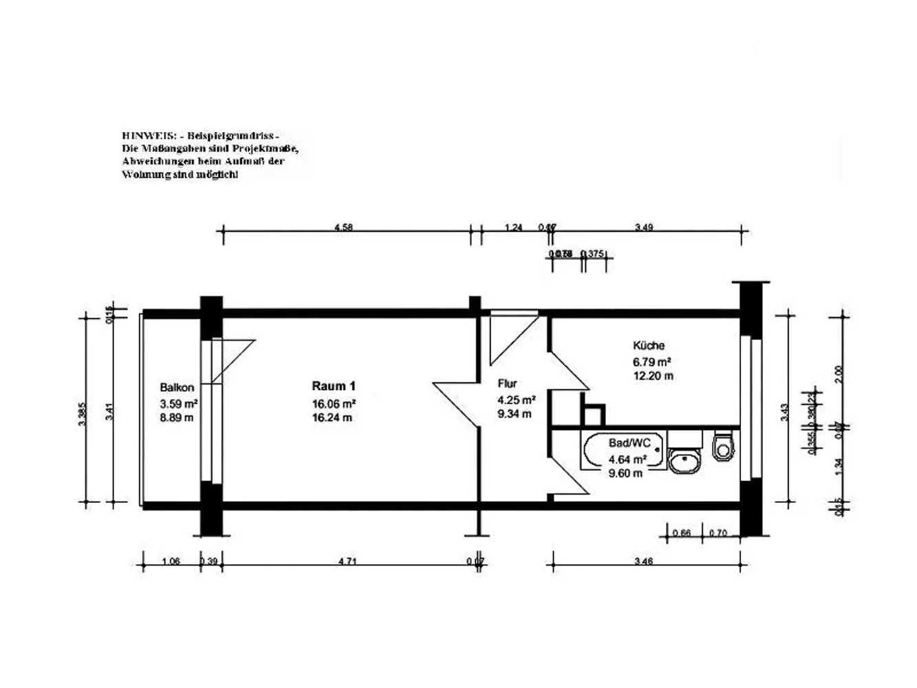 1 Zimmer Wohnung mit 34 m² in Halle (Saale) – Bild 7