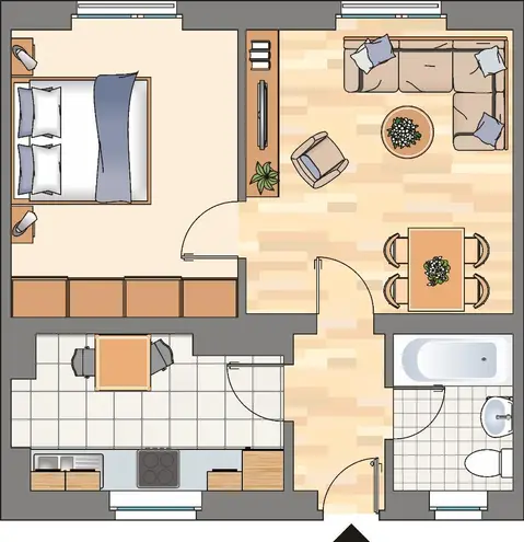 2 room apartment with 45 m² in Dortmund – Photo 2