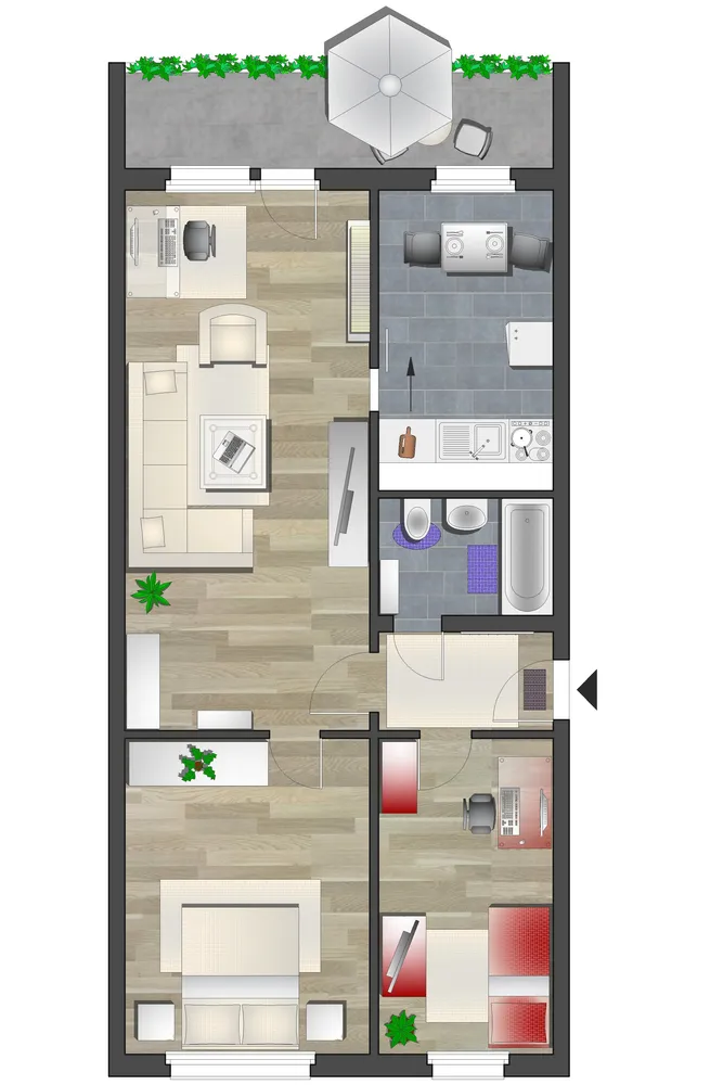 3 Zimmer Wohnung mit 70 m² in Chemnitz – Bild 1