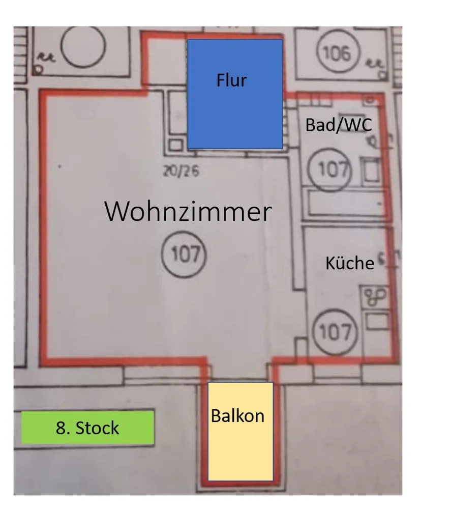 1 Zimmer Wohnung mit 37 m² in München – Bild 2