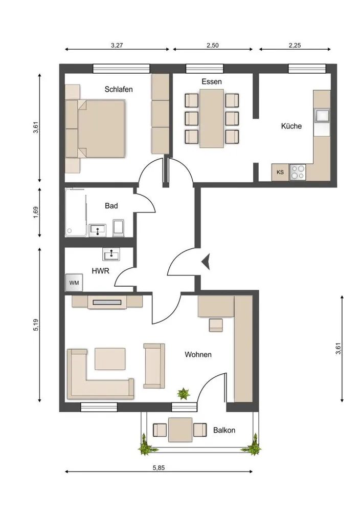 2 room apartment with 64 m² in Magdeburg – Photo 3