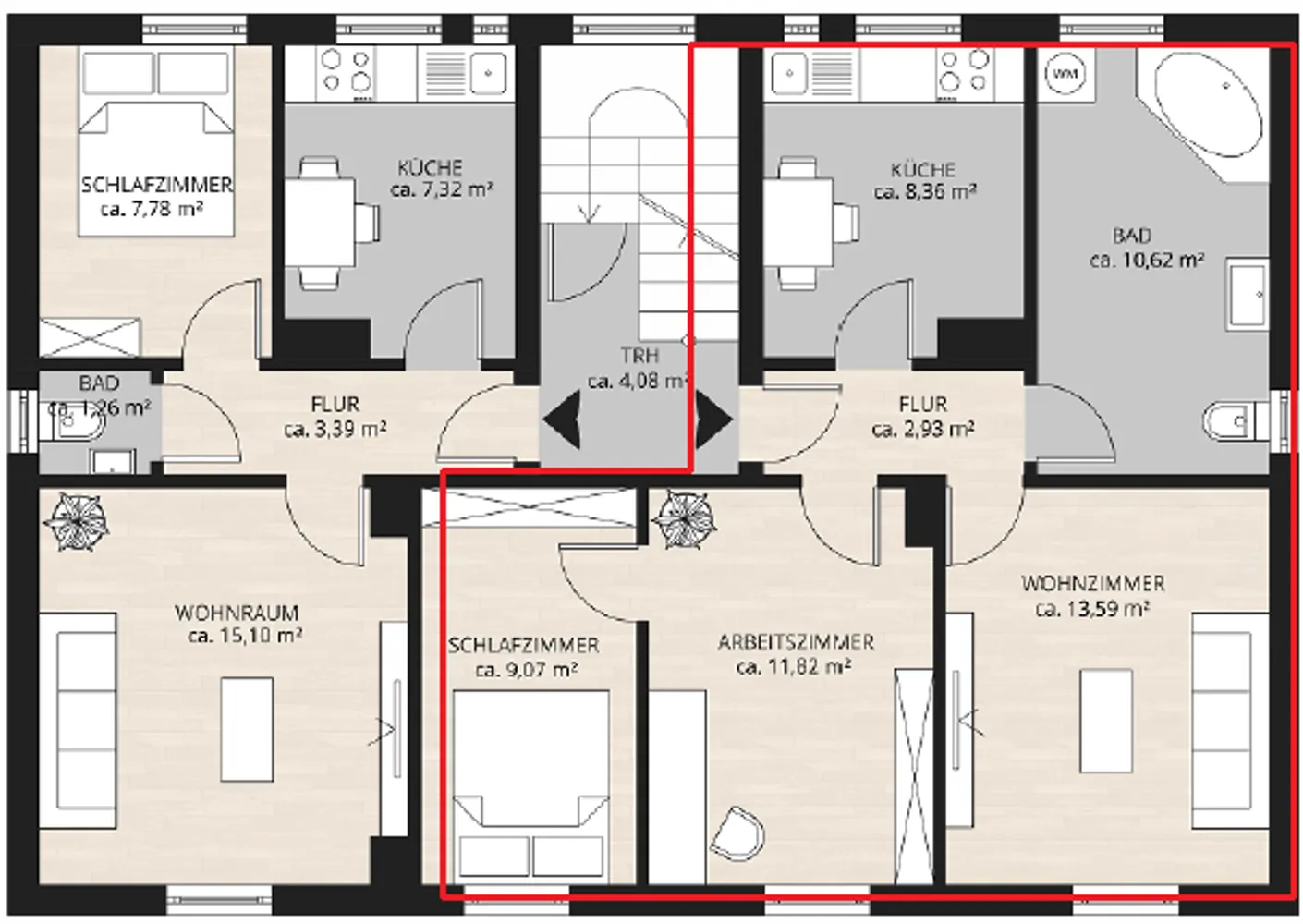 3 Zimmer Wohnung mit 60 m² in Heide – Bild 6