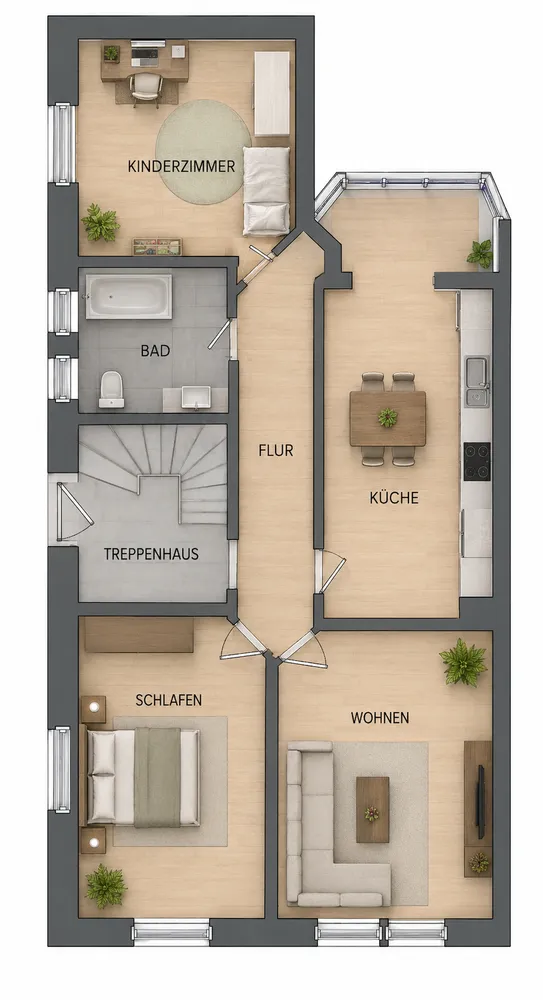 4 Zimmer Wohnung mit 87 m² in Essen – Bild 1