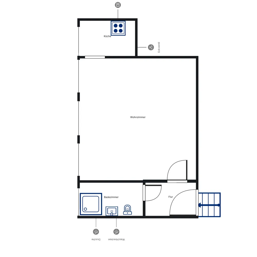 1 Zimmer Wohnung mit 35 m² in Hannover – Bild 2