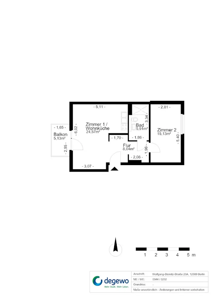 2 room apartment with 56 m² in Berlin – Photo 3