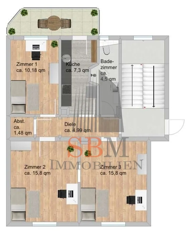 WG-Zimmer mit 16 m² in Nürnberg – Bild 7