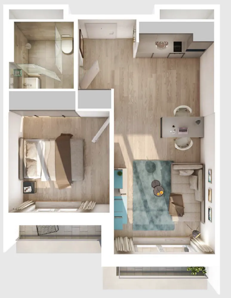 2 Zimmer Wohnung mit 42 m² in Frankfurt am Main – Bild 6