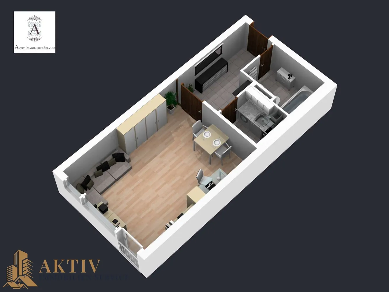 1 Zimmer Wohnung mit 30 m² in Frankfurt am Main – Bild 3