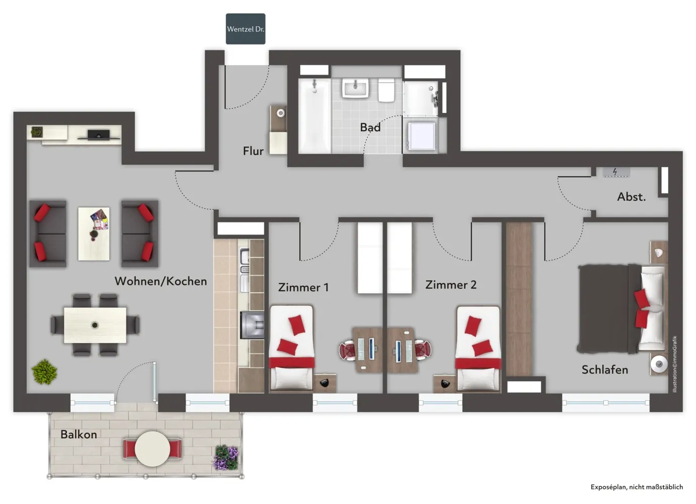 4 Zimmer Wohnung mit 85 m² in Hamburg – Bild 3