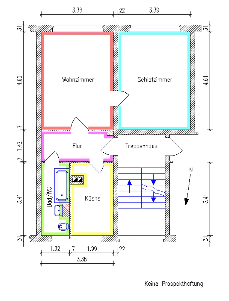 2 Zimmer Wohnung mit 47 m² in Chemnitz – Bild 2