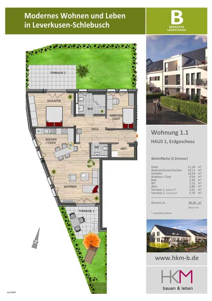 3 Zimmer Wohnung mit 89 m² in Leverkusen – Bild 4