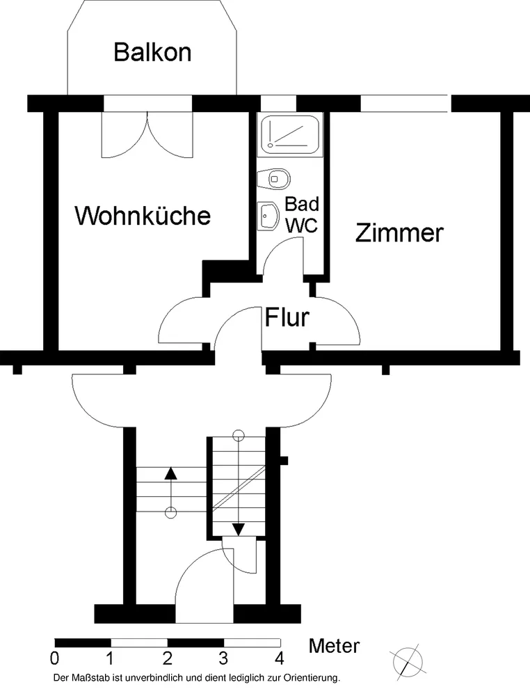 1 room apartment with 32 m² in Bielefeld – Photo 4