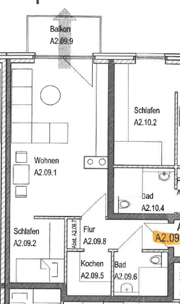 1 Zimmer Wohnung mit 46 m² in Münster – Bild 3