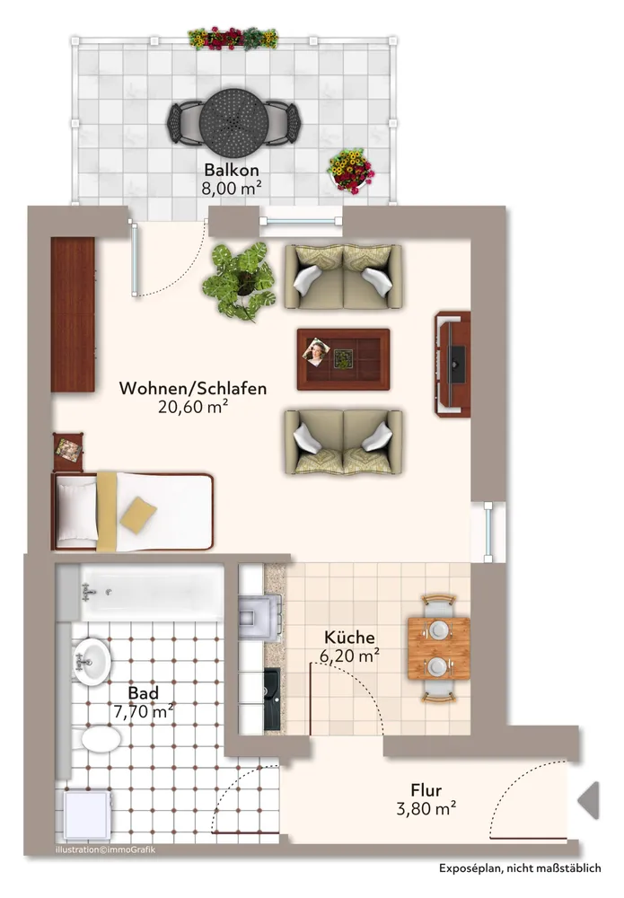 1 Zimmer Wohnung mit 46 m² in Magdeburg – Bild 10