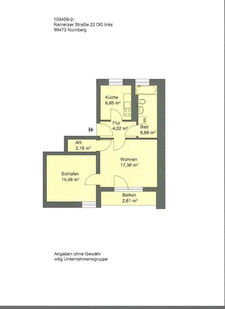 2 Zimmer Wohnung mit 54 m² in Nürnberg – Bild 11