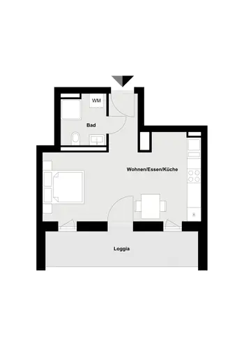1 Zimmer Wohnung mit 31 m² in Regensburg – Bild 3