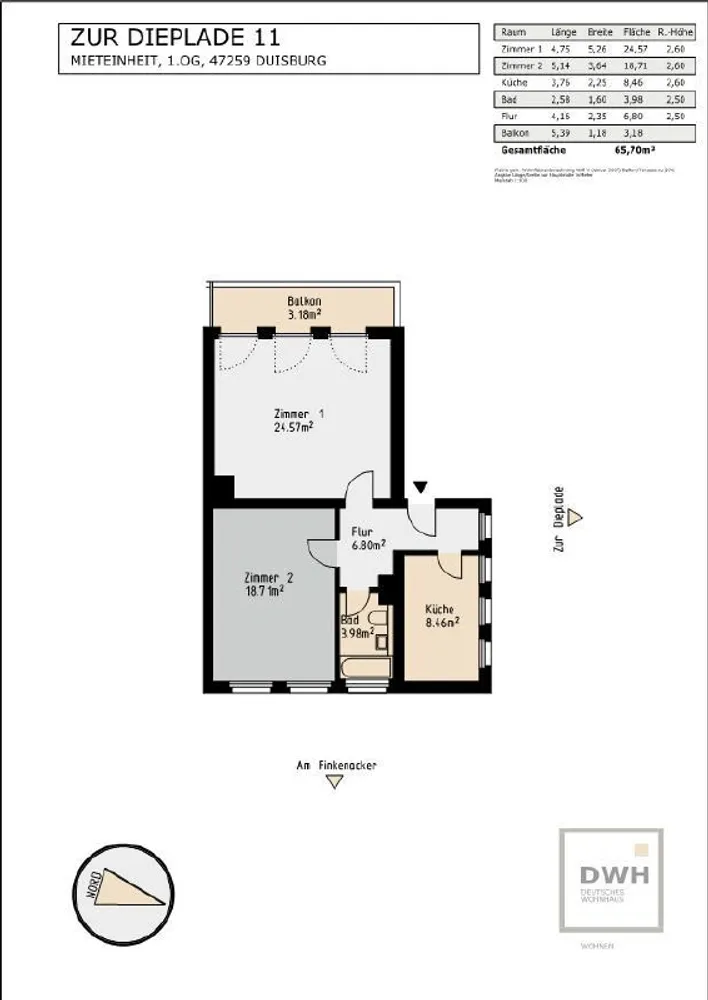 2 Zimmer Wohnung mit 66 m² in Duisburg – Bild 6