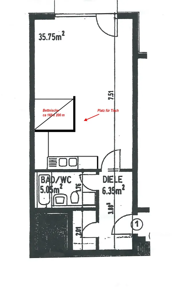 1 Zimmer Wohnung mit 49 m² in Bayreuth – Bild 1